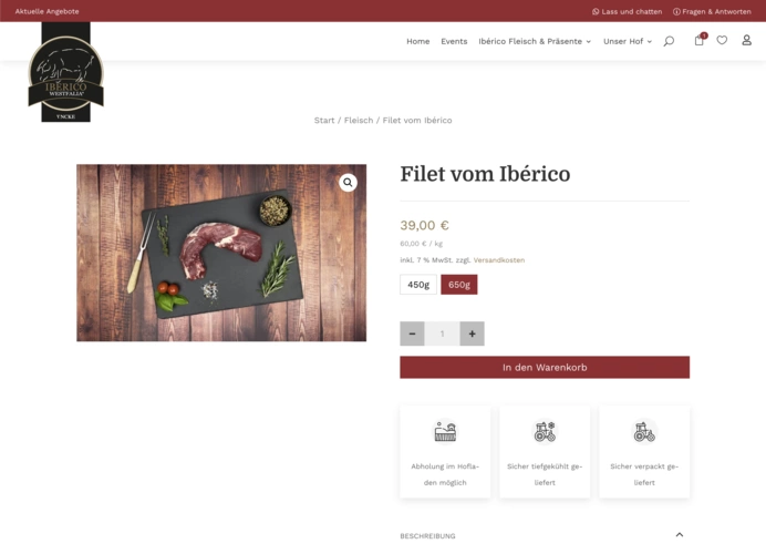 Beispiel Onlineshop